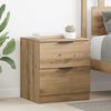 vidaXL Cabinet de chevet 2 pcs Ch&ecirc;ne artisanal 45 x 39 x 50cm