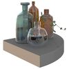 vidaXL &Eacute;tag&egrave;res d'angle flottantes 2pcs gris brillant 25x25x3,8cm MDF