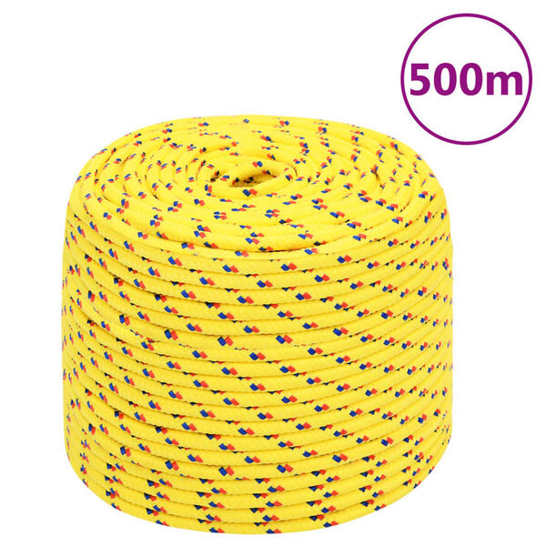 vidaXL Corde de bateau Jaune 6 mm 500 m Polypropyl&egrave;ne