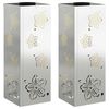 vidaXL Lumi&egrave;re de chemin LED solaire 2 pc Blanc chaud 18 x 18 x 50 cm