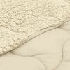 vidaXL Duvet d'&eacute;t&eacute; simple Matelass&eacute; Cr&egrave;me 220 x 240 cm
