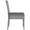 vidaXL Chaises &agrave; manger de jardin lot de 4 r&eacute;sine tress&eacute;e gris