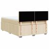 vidaXL Sommier &agrave; lattes de lit avec matelas Cr&egrave;me 140x190 cm Tissu