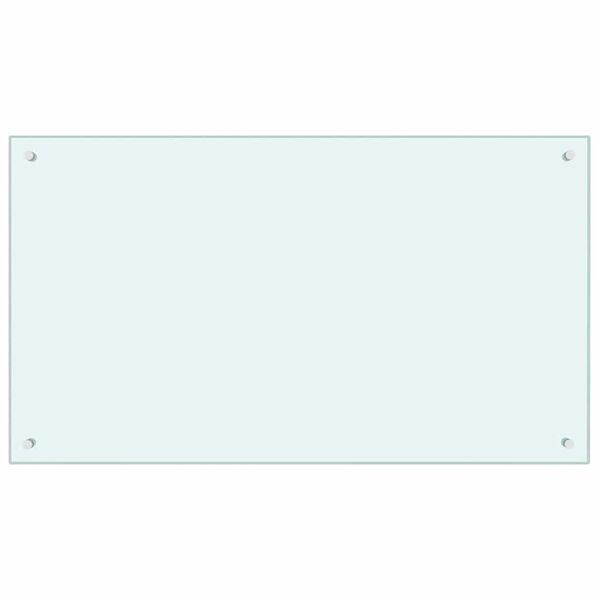 vidaXL Protection de cuisine 2 pcs Blanc 100 x 60 cm verre tremp&eacute;