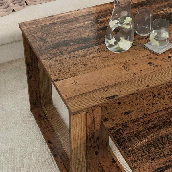 vidaXL Ensemble de tables basses 2 pcs Bois ancien Bois d'ing&eacute;nierie