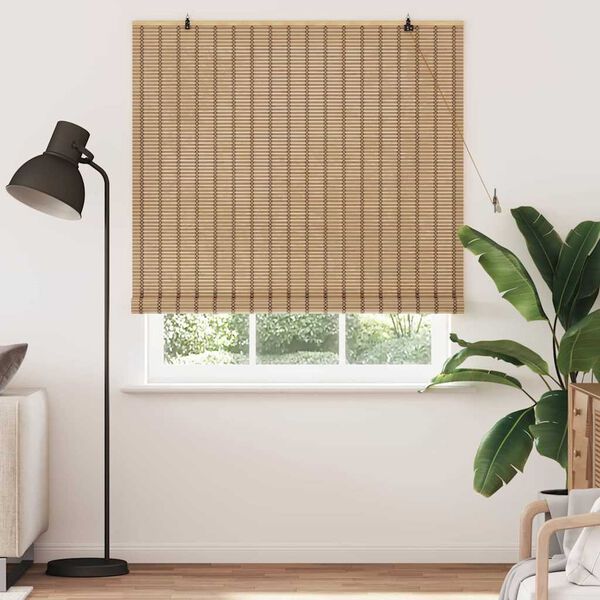vidaXL Store enrouleur avec des rideaux Nature 140 x 160 cm Bambou