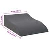 vidaXL Coussin pour jambes Gris 68 x 40 x 18 cm
