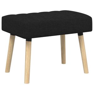 vidaXL Banc capitonn&eacute; canal Noir 60 x 40 x 45 cm Tissu
