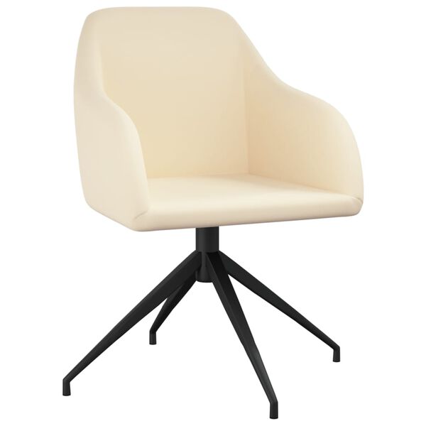 vidaXL Chaises &agrave; manger lot de 6 cr&egrave;me velours
