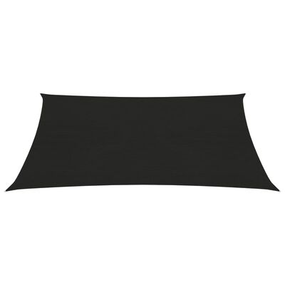 vidaXL Voile d'ombrage 160 g/m² Noir 2x3,5 m PEHD