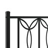vidaXL Cadre de lit m&eacute;tal sans matelas avec t&ecirc;te de lit noir 120x200cm