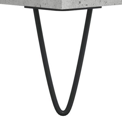vidaXL Buffet gris béton 69,5x34x90 cm bois d'ingénierie