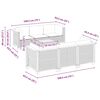 vidaXL Salon de jardin avec coussins 7 pcs beige r&eacute;sine tress&eacute;e