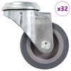 vidaXL 32 pcs Roulettes pivotantes &agrave; trou de boulon 50 mm