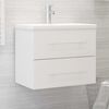 vidaXL Armoire d'&eacute;vier Blanc 60x38,5x48 cm Bois d&rsquo;ing&eacute;nierie