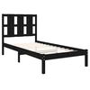 vidaXL Cadre de lit sans matelas noir 75x190 cm bois massif
