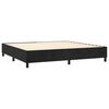 vidaXL Sommier &agrave; lattes de lit matelas et LED Noir 200x200 cm Velours