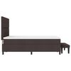 vidaXL Lit &agrave; ressorts avec matelas Marron fonc&eacute; 140 x 190 cm tissu