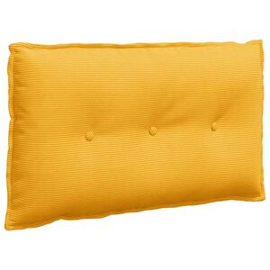 vidaXL Coussin de Dos Jaune clair 80 x 50 cm Tissu en velours c&ocirc;tel&eacute;