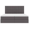 vidaXL Lit avec rangement et LED Gris 180 x 200 cm Simili cuir