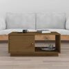 vidaXL Table basse Marron miel 80x50x35,5 cm Bois massif de pin