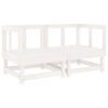vidaXL Salon de jardin 11 pcs Blanc Bois de pin massif