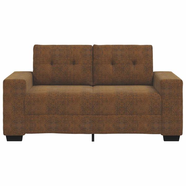 vidaXL | Canap&eacute; deux places | avec coussin Marron Faux cuir
