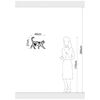 Homemania D&eacute;coration murale Chat 46x37 cm Acier Noir