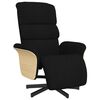vidaXL Fauteuil inclinable avec repose-pieds noir tissu