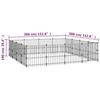 vidaXL Chenil d'ext&eacute;rieur pour chiens Acier 15,05 m&sup2;