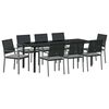 vidaXL Ensemble de salle &agrave; manger pour jardin 9 pc Noir et Gris Clair