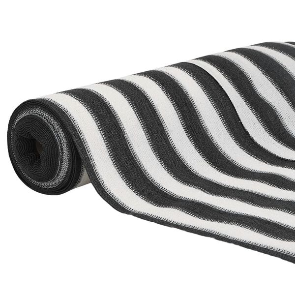 vidaXL Filet brise-vue anthracite et blanc 1,2x10 m PEHD 195 g/m&sup2;