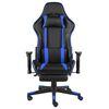 vidaXL Chaise de jeu pivotante avec repose-pied Bleu PVC