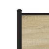 vidaXL Cadre de lit en m&eacute;tal sans matelas ch&ecirc;ne sonoma 100x200 cm