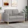 vidaXL Canap&eacute; &agrave; 2 places Gris clair 120 cm Tissu