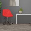 vidaXL Chaise de bureau pivotante Rouge Similicuir