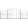 vidaXL Paniers à gabions arqués 50 pcs 200x30x60/80 cm Fer galvanisé