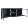 vidaXL Meuble TV Anthracite 105x35x52 cm Acier et verre