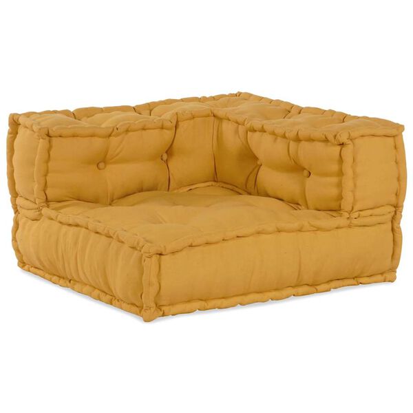 vidaXL Canap&eacute; modulaire jaune 70x70x54 tissu