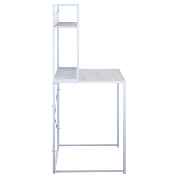 vidaXL Bureau d'ordinateur Blanc 110x60x138 cm Bois d'ing&eacute;nierie