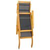 vidaXL Chaises longues d'extérieur et table Acacia massif et textilène