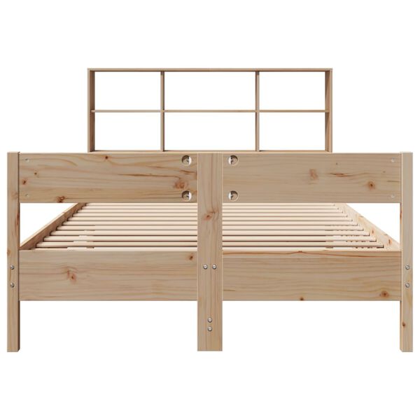vidaXL Lit biblioth&egrave;que sans matelas 120x200 cm bois de pin massif