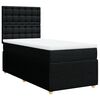 vidaXL Sommier &agrave; lattes de lit avec matelas Noir 100x200 cm Tissu
