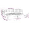 vidaXL Lit coulissant sans matelas blanc 2x(80x200)cm