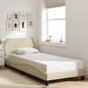 vidaXL Cadre de lit avec t&ecirc;te de lit Dover cr&egrave;me 90x190cm tissu