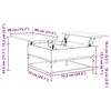 vidaXL Table basse ch&ecirc;ne fum&eacute; 80x80x45 cm bois d'ing&eacute;nierie et m&eacute;tal
