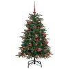 vidaXL Sapin de Noël artificiel Vert 120 cm PVC, métal et plastique