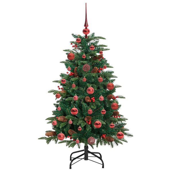vidaXL Sapin de Noël artificiel Vert 120 cm PVC, métal et plastique