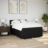 vidaXL Sommier &agrave; lattes de lit avec matelas Noir 160x200 cm Tissu