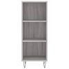vidaXL Buffet haut Sonoma gris 34,5x32,5x180 cm Bois d'ing&eacute;nierie